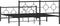 vidaXL - Bedframe - met - hoofd- - en - voeteneinde - metaal - zwart - 150x200 - cm