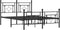 vidaXL - Bedframe - met - hoofd- - en - voeteneinde - metaal - zwart - 135x190 - cm