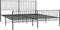 vidaXL - Bedframe - met - hoofd- - en - voeteneinde - metaal - zwart - 200x200 - cm