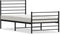 vidaXL - Bedframe - met - hoofd- - en - voeteneinde - metaal - zwart - 90x190 - cm