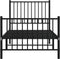 vidaXL - Bedframe - met - hoofd- - en - voeteneinde - metaal - zwart - 80x200 - cm