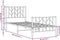 vidaXL - Bedframe - met - hoofd- - en - voeteneinde - metaal - zwart - 80x200 - cm