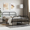 vidaXL - Bedframe - met - hoofd- - en - voeteneinde - metaal - zwart - 140x190 - cm