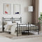 vidaXL - Bedframe - met - hoofd- - en - voeteneinde - metaal - zwart - 140x190 - cm