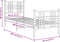 vidaXL - Bedframe - met - hoofd- - en - voeteneinde - metaal - zwart - 75x190 - cm