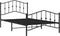 vidaXL - Bedframe - met - hoofd- - en - voeteneinde metaal - zwart - 107x203 - cm