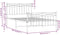 vidaXL - Bedframe - met - hoofd- - en - voeteneinde - metaal - zwart - 100x200 - cm