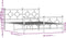 vidaXL - Bedframe - met - hoofd- - en - voeteneinde - metaal - zwart - 150x200 - cm