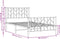 vidaXL - Bedframe - met - hoofd- - en - voeteneinde - metaal - zwart - 100x190 - cm