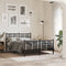 vidaXL - Bedframe - met - hoofd- - en - voeteneinde - metaal - zwart - 140x190 - cm