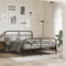 vidaXL - Bedframe - met - hoofd- - en - voeteneinde - metaal - zwart - 140x200 - cm