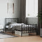 vidaXL - Bedframe - met - hoofd- - en - voeteneinde - metaal - zwart - 90x200 - cm
