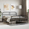 vidaXL - Bedframe - met - hoofd- - en - voeteneinde - metaal - zwart - 183x213 - cm