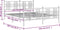 vidaXL - Bedframe - met - hoofd- - en - voeteneinde - metaal - zwart - 150x200 - cm
