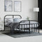 vidaXL - Bedframe - met - hoofd- - en - voeteneinde - metaal - zwart - 120x200 - cm