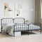 vidaXL - Bedframe - met - hoofd- - en - voeteneinde metaal - zwart - 193x203 - cm