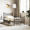vidaXL - Bedframe - met - hoofd- - en - voeteneinde - metaal - zwart - 90x190 - cm
