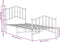 vidaXL - Bedframe - met - hoofd- - en - voeteneinde metaal - zwart - 90x200 - cm