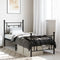 vidaXL - Bedframe - met - hoofd- - en - voeteneinde - metaal - zwart - 80x200 - cm