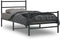 vidaXL - Bedframe - met - hoofd- - en - voeteneinde metaal - zwart - 100x200 - cm