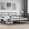 vidaXL - Bedframe - met - hoofd- - en - voeteneinde - metaal - zwart - 200x200 - cm