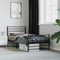 vidaXL - Bedframe - met - hoofd- - en - voeteneinde - metaal - zwart - 90x190 - cm