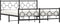 vidaXL - Bedframe - met - hoofd- - en - voeteneinde - metaal - zwart - 183x213 - cm