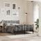 vidaXL - Bedframe - met - hoofd- - en - voeteneinde - metaal - zwart - 120x200 - cm