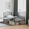 vidaXL - Bedframe - met - hoofd- - en - voeteneinde metaal - zwart - 80x200 - cm