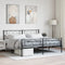 vidaXL - Bedframe - met - hoofd- - en - voeteneinde - metaal - zwart - 193x203 - cm