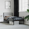 vidaXL - Bedframe - met - hoofd- - en - voeteneinde - metaal - zwart - 75x190 - cm