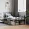 vidaXL - Bedframe - met - hoofd- - en - voeteneinde - metaal - zwart - 80x200 - cm