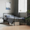 vidaXL - Bedframe - met - hoofd- - en - voeteneinde - metaal - zwart - 90x190 - cm