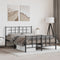 vidaXL - Bedframe - met - hoofd- - en - voeteneinde - metaal - zwart - 140x200 - cm