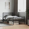 vidaXL - Bedframe - met - hoofd- - en - voeteneinde - metaal - zwart - 100x190 - cm