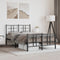 vidaXL - Bedframe - met - hoofd- - en - voeteneinde - metaal - zwart - 120x200 - cm