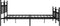 vidaXL - Bedframe - met - hoofd- - en - voeteneinde - metaal - zwart - 193x203 - cm