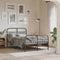 vidaXL - Bedframe - met - hoofd- - en - voeteneinde - metaal - zwart - 120x190 - cm