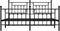 vidaXL - Bedframe - met - hoofd- - en - voeteneinde - metaal - zwart - 183x213 - cm