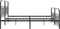vidaXL - Bedframe - met - hoofd- - en - voeteneinde - metaal - zwart - 200x200 - cm