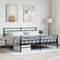 vidaXL - Bedframe - met - hoofd- - en - voeteneinde - metaal - zwart - 183x213 - cm