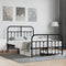 vidaXL - Bedframe - met - hoofd- - en - voeteneinde - metaal - zwart - 120x190 - cm