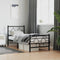 vidaXL - Bedframe - met - hoofd- - en - voeteneinde - metaal - zwart - 80x200 - cm