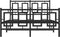 vidaXL - Bedframe - met - hoofd- - en - voeteneinde - metaal - zwart - 120x190 - cm