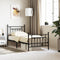 vidaXL - Bedframe - met - hoofd- - en - voeteneinde - metaal - zwart - 80x200 - cm