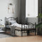 vidaXL - Bedframe - met - hoofd- - en - voeteneinde - metaal - zwart - 90x190 - cm