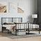 vidaXL - Bedframe - met - hoofd- - en - voeteneinde - metaal - zwart - 140x190 - cm