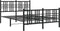 vidaXL - Bedframe - met - hoofd- - en - voeteneinde - metaal - zwart - 137x190 - cm
