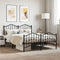 vidaXL - Bedframe - met - hoofd- - en - voeteneinde metaal - zwart - 140x200 - cm