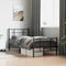 vidaXL - Bedframe - met - hoofd- - en - voeteneinde - metaal - zwart - 90x190 - cm
